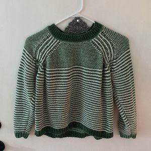 Cute green and white sweater